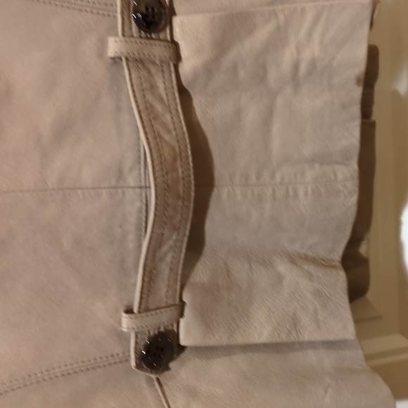 Leather Jacket Beige Size M - Picture 11 of 13